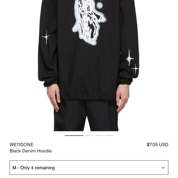 We11Done Denim Angel Hoodie - Picture 9 of 10